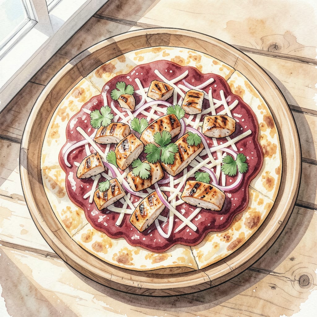 Complete BBQ Naan Pizza Recipe: Spicy Fusion Flatbread Delight overview image
