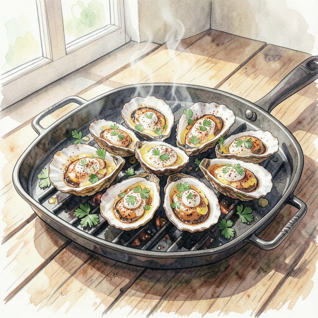 Visual representation of BBQ Oysters Recipe Grill: Smoky, Briny Delight in Minutes