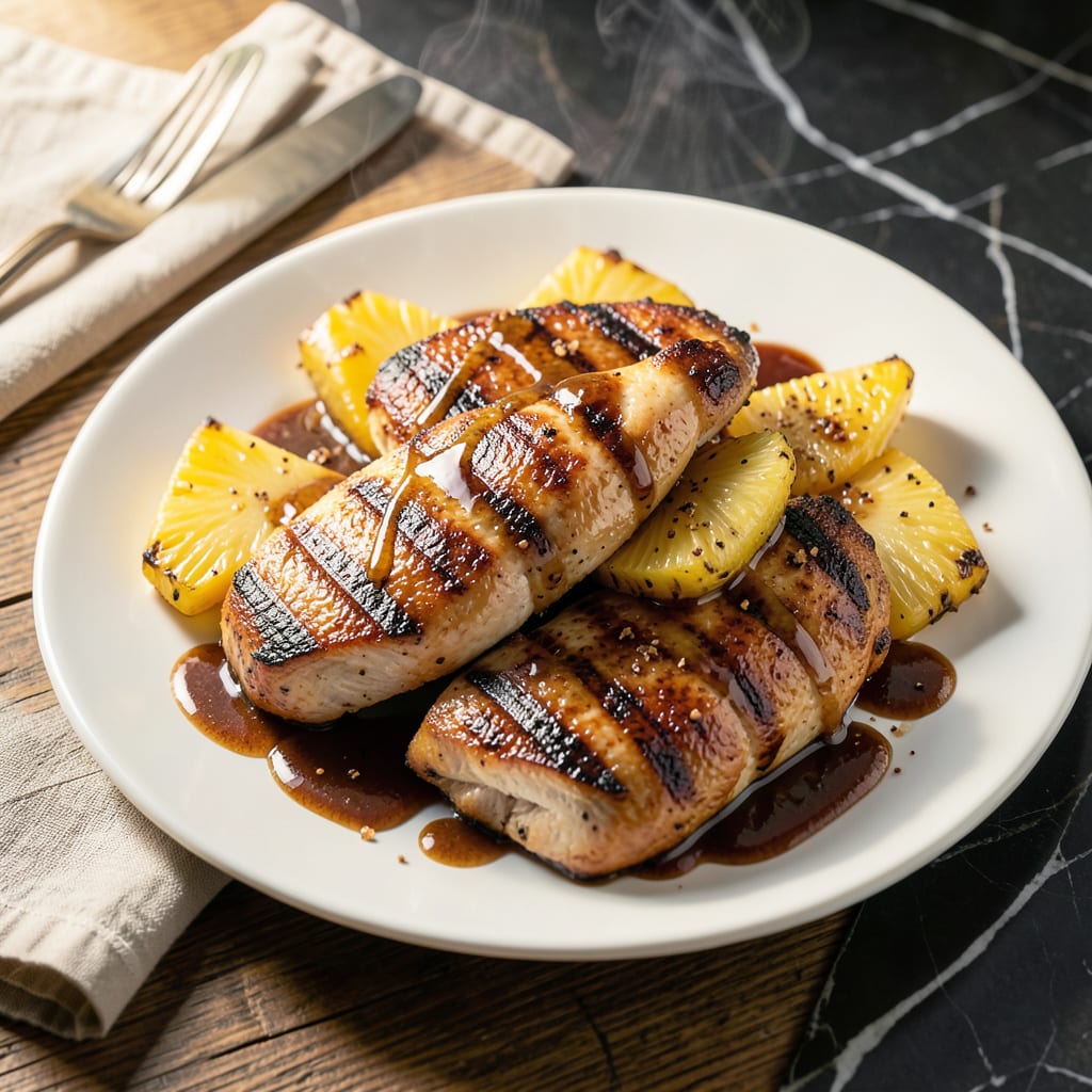 BBQ Pineapple Chicken Recipe: Sweet and Smoky Grilled Delight example with annotations
