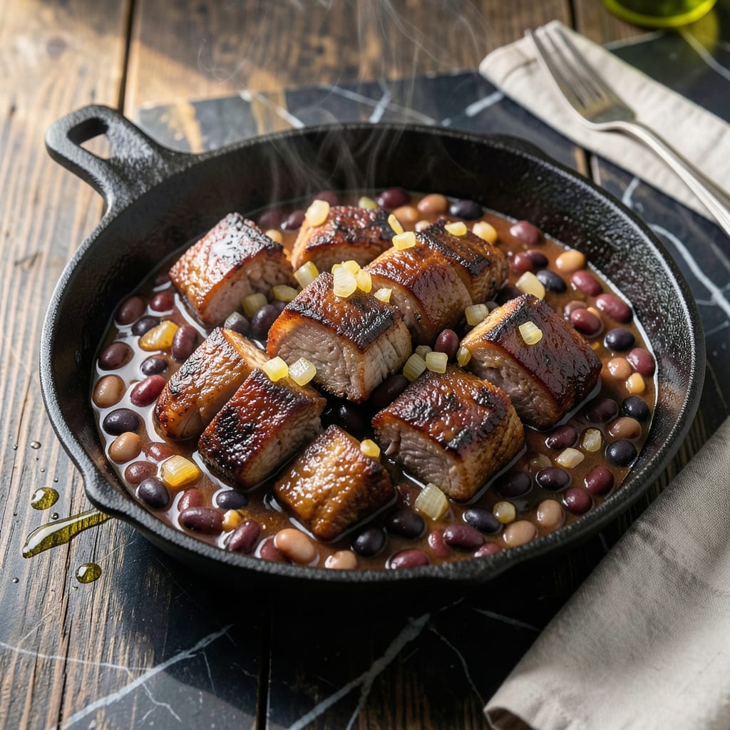 BBQ Pork and Beans Recipe: Smoky Sweetness in Every Bite illustration with key details