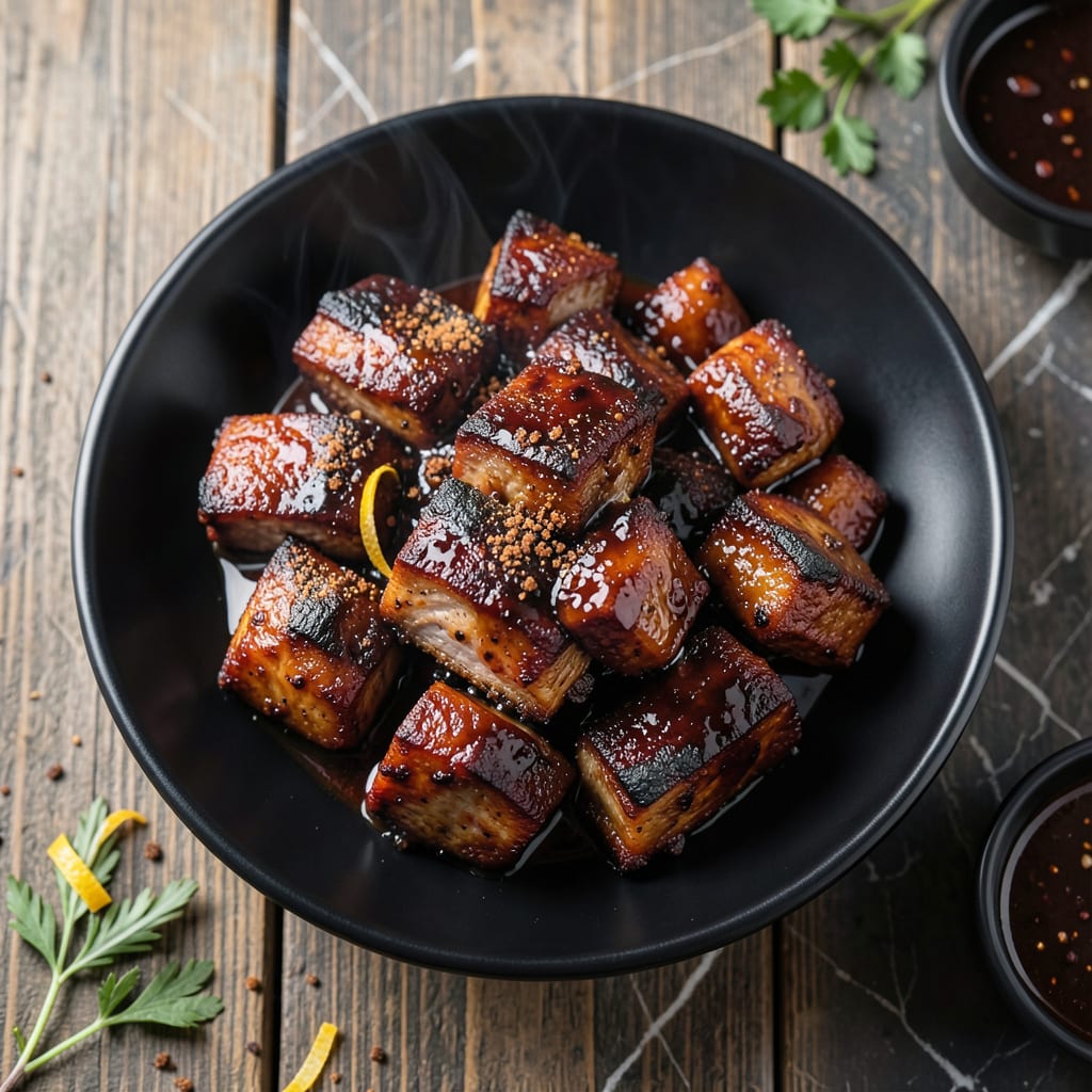 BBQ Pork Buttons Recipe: Bite Sized Smoky Sweetness illustration with key details