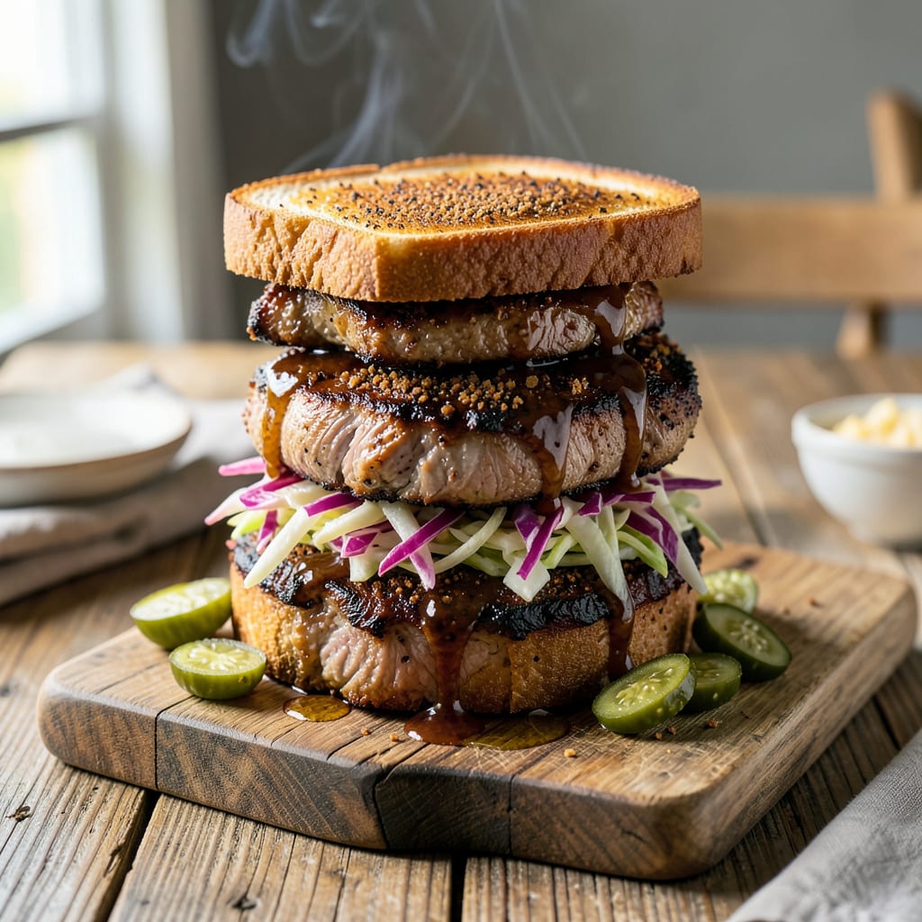 Comprehensive BBQ Pork Chop Sandwich Recipe: Smoky Sweet Stack on Toasted Bun visual reference