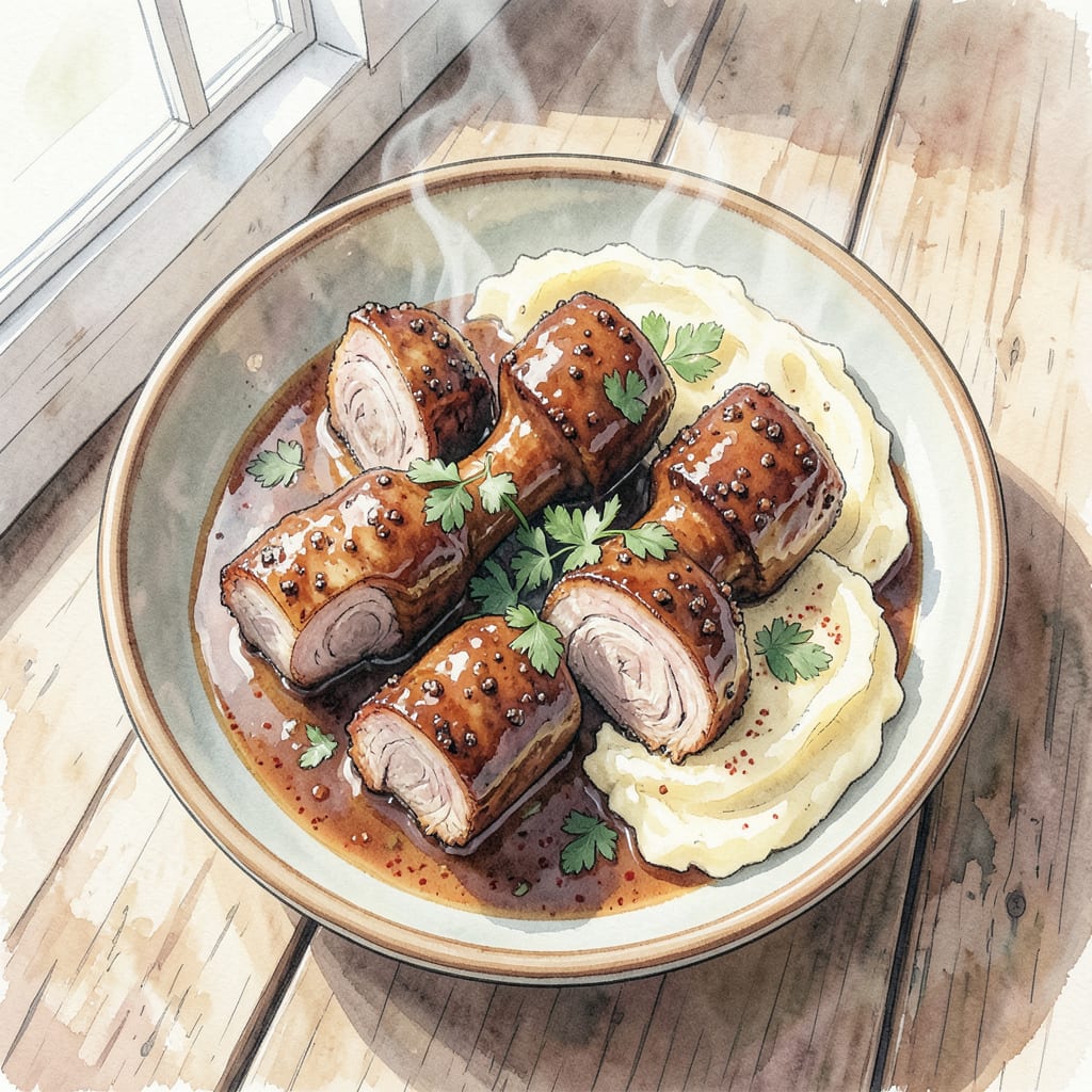 BBQ Pork Hocks Recipe: Fall Off The Bone Tender Perfection illustration with key details