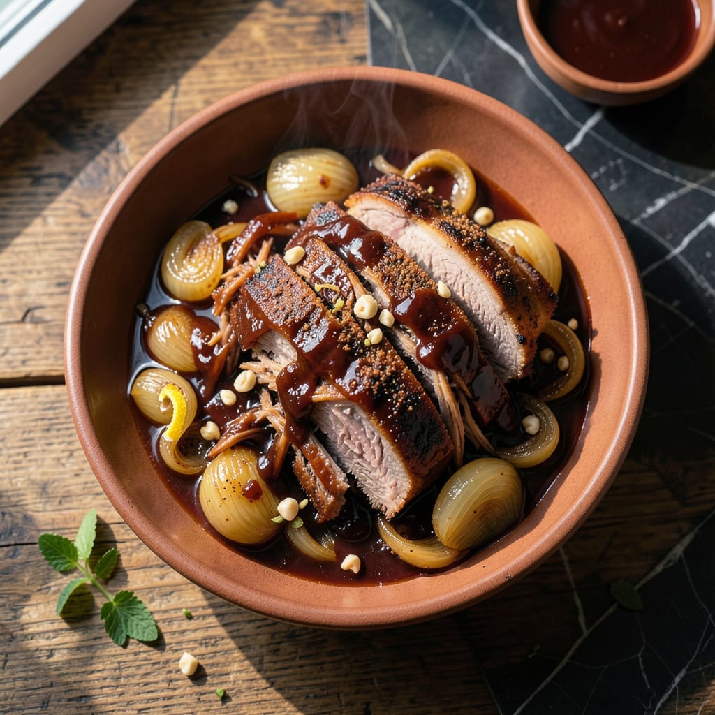 Complete BBQ Pork Loin Crock Pot Recipe: Set It And Forget It Smoky Sweetness overview image