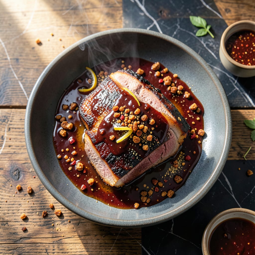 BBQ Pork Loin Recipe: Smoky Sweet Glaze and Fork Tender Meat example with annotations