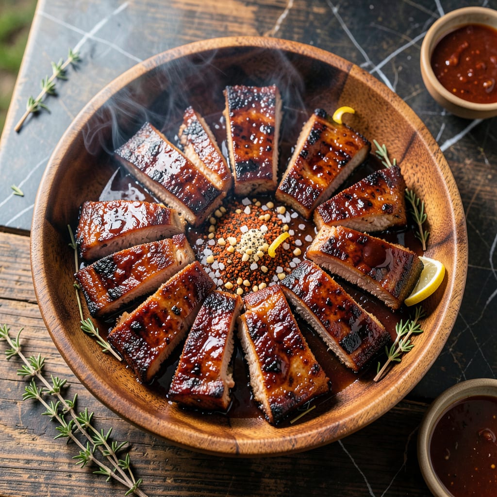 BBQ Pork Loin Ribs Recipe: Smoky Char With Tangy Drizzle detailed visual guide