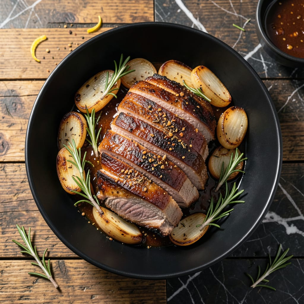 BBQ Pork Loin Roast Recipe: Smoky Dry Rub and Tender Slices example with annotations