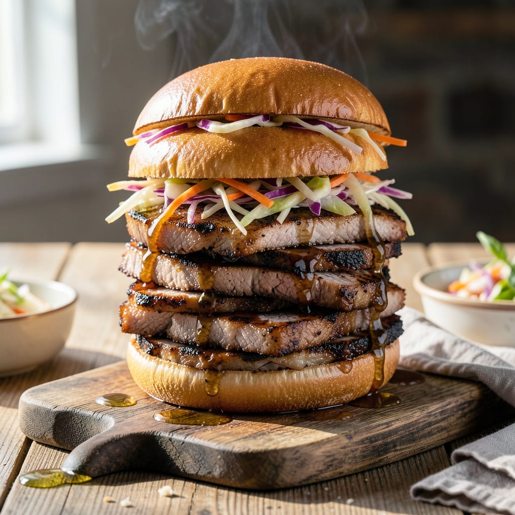 Comprehensive BBQ Pork Loin Sandwich Recipe: Slow Smoked Tenderness on a Buttery Bun visual reference