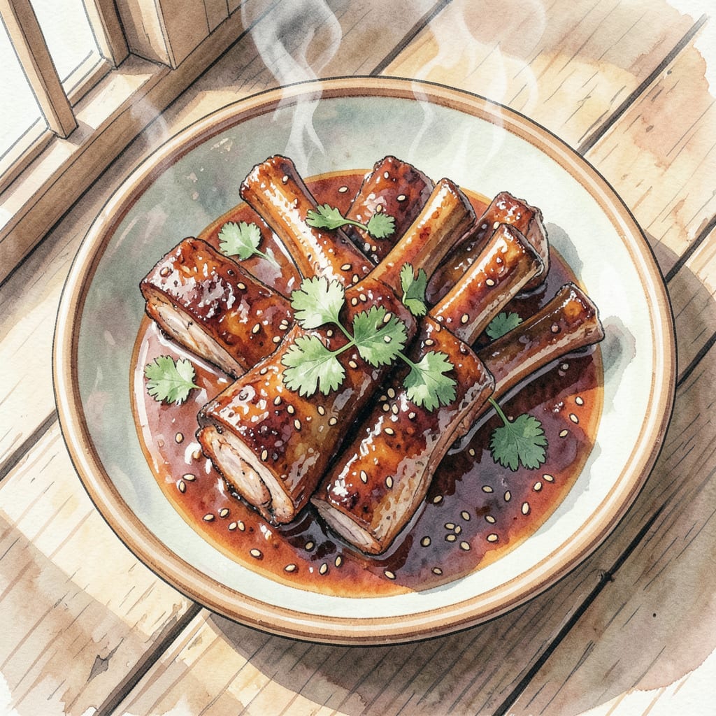 BBQ Pork Neck Bones Recipe: Fall Off The Bone Tender Delight illustration with key details