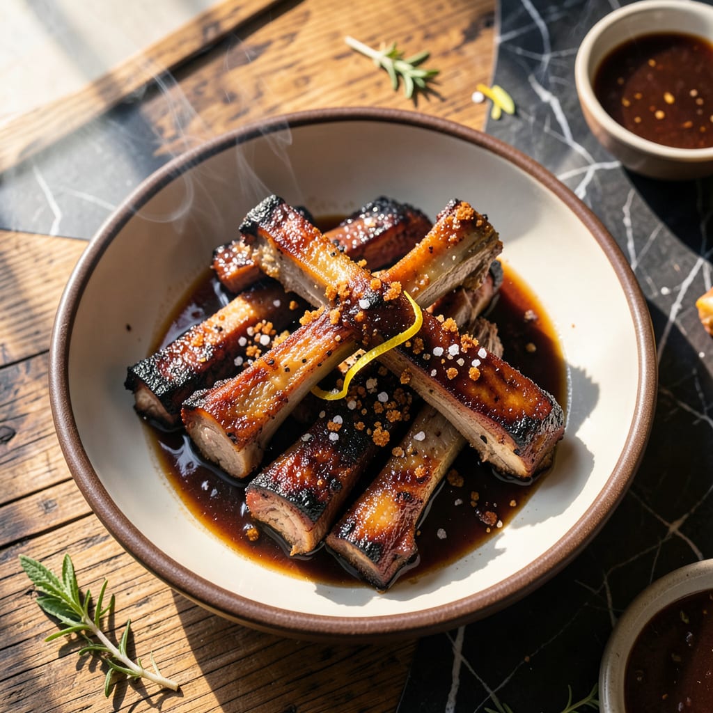 BBQ Pork Neck Recipe: Smoky Vinegar Based Tenderness illustration with key details