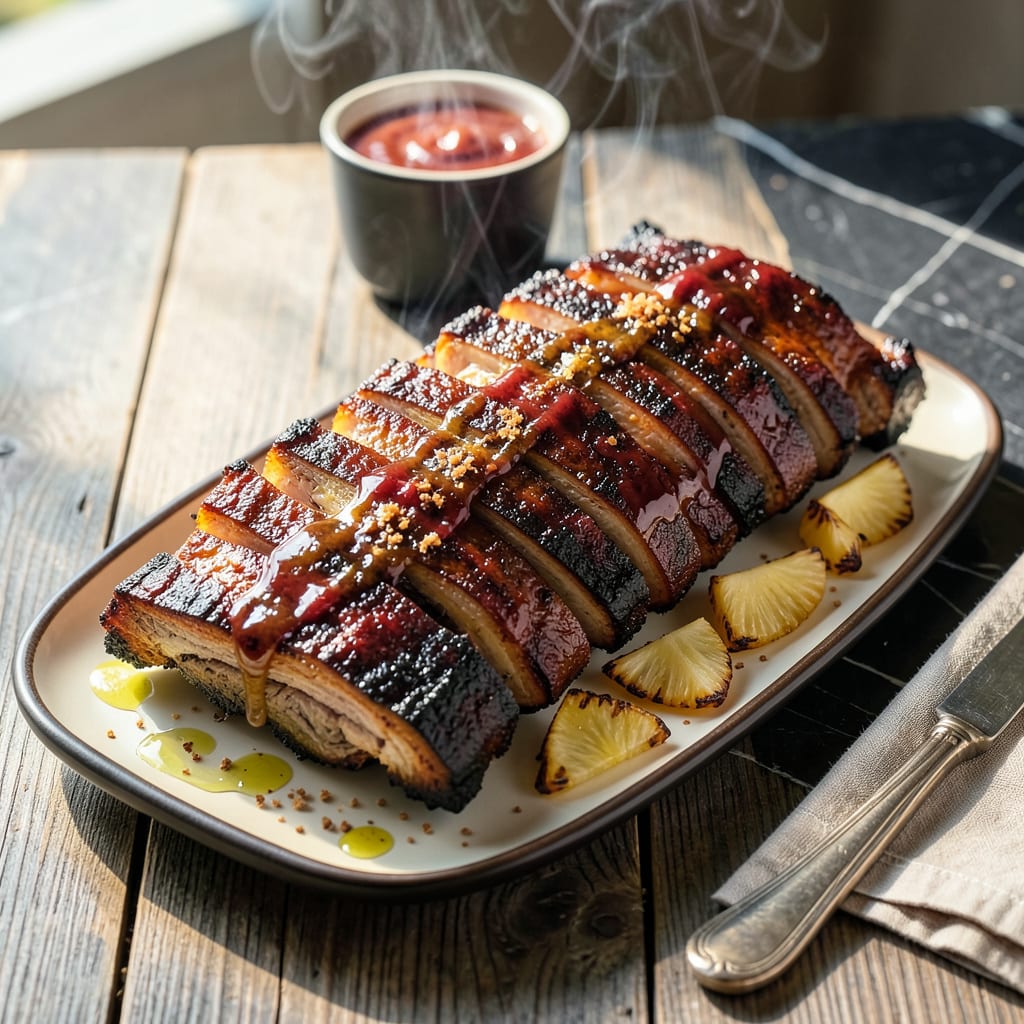 BBQ Pork Recipe Ideas: Pineapple Glazed Ribs and Pull Apart Sandwiches detailed visual guide
