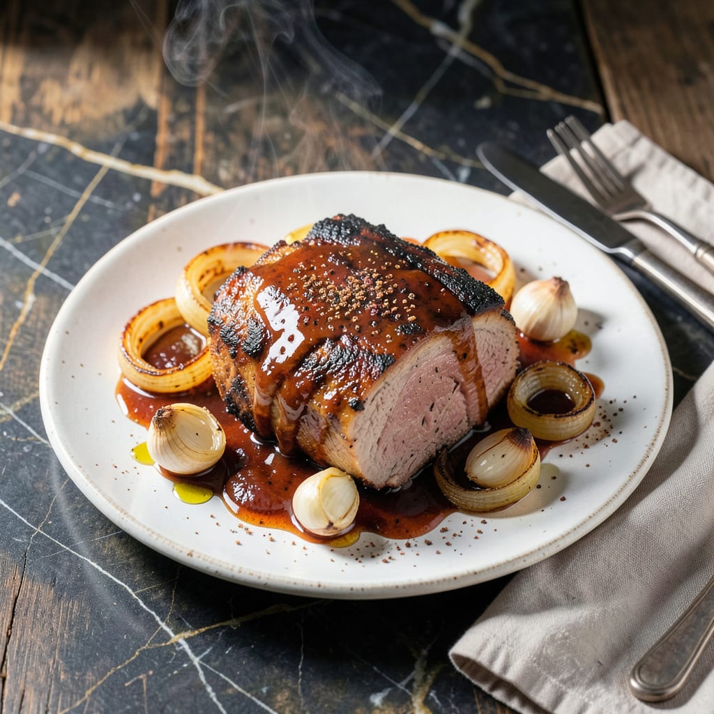 BBQ Pork Recipe With Dr Pepper: Soda Braised Tender Pull Apart Meat example with annotations