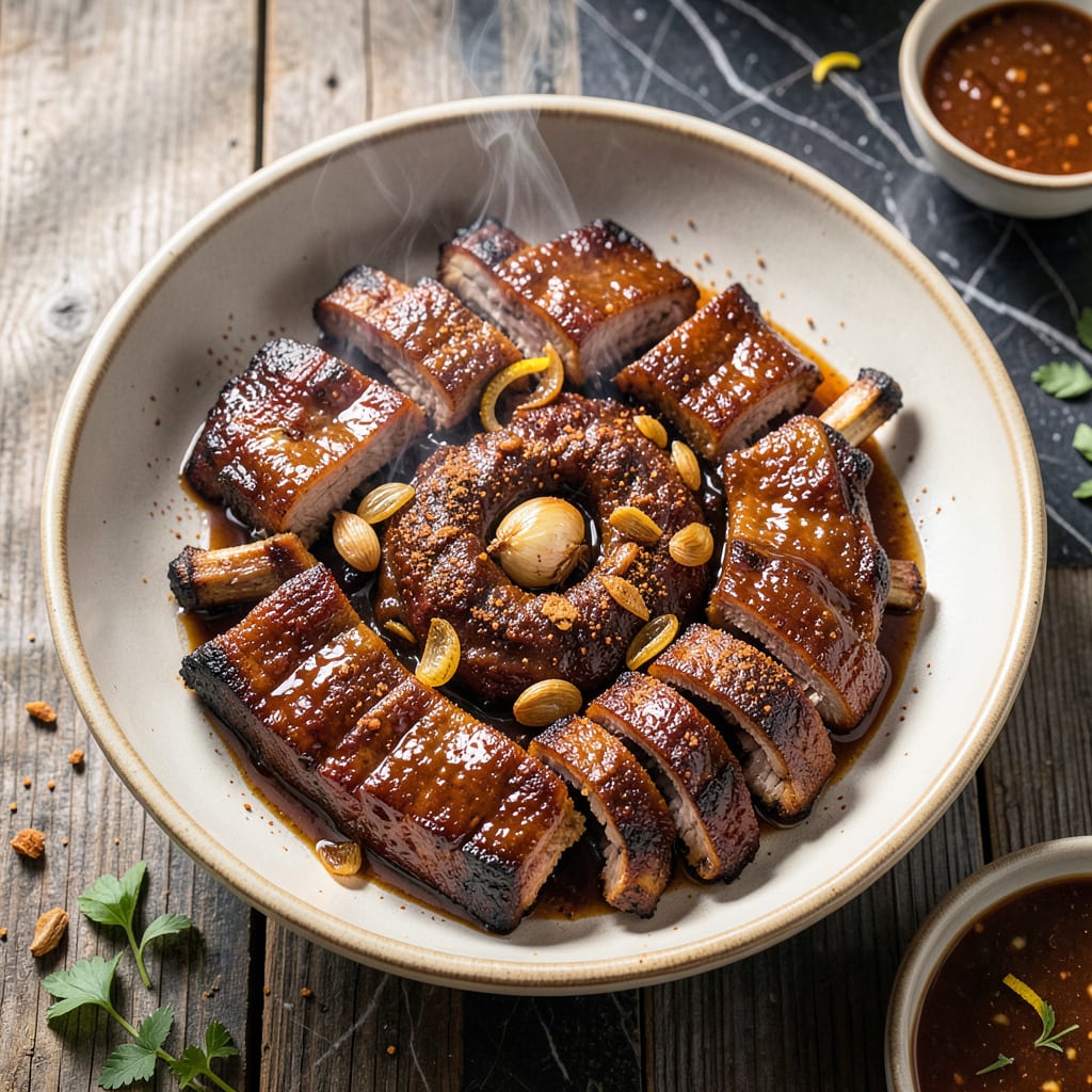 BBQ Pork Ribs Crock Pot Recipe: Hands Off Carolina Style Tenderness example with annotations