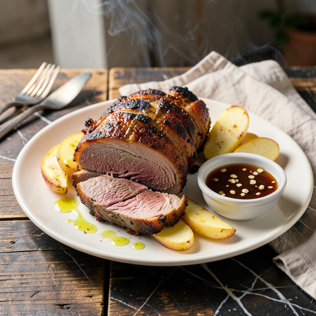 bbq pork shoulder injection recipe illustration with key details