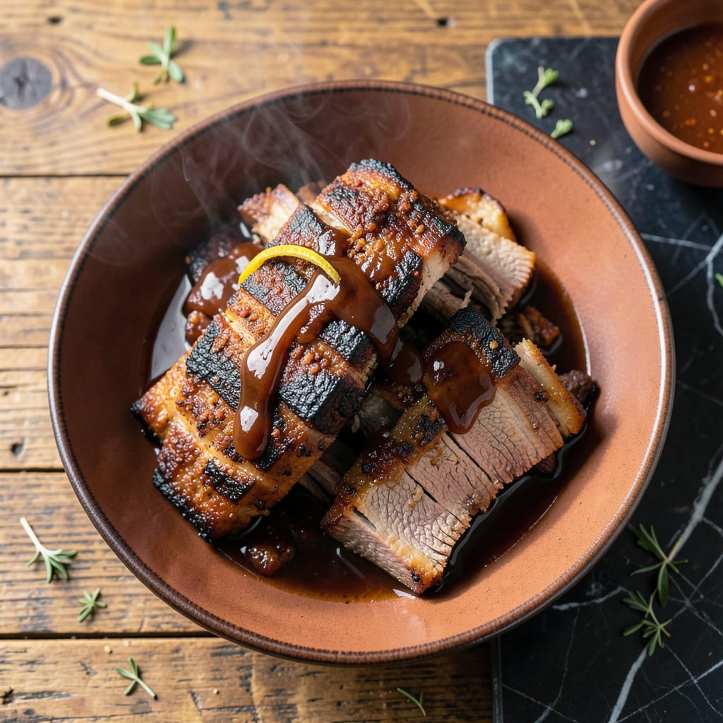 BBQ Pork Shoulder Recipe: Slow Smoked Melting Tenderness illustration with key details