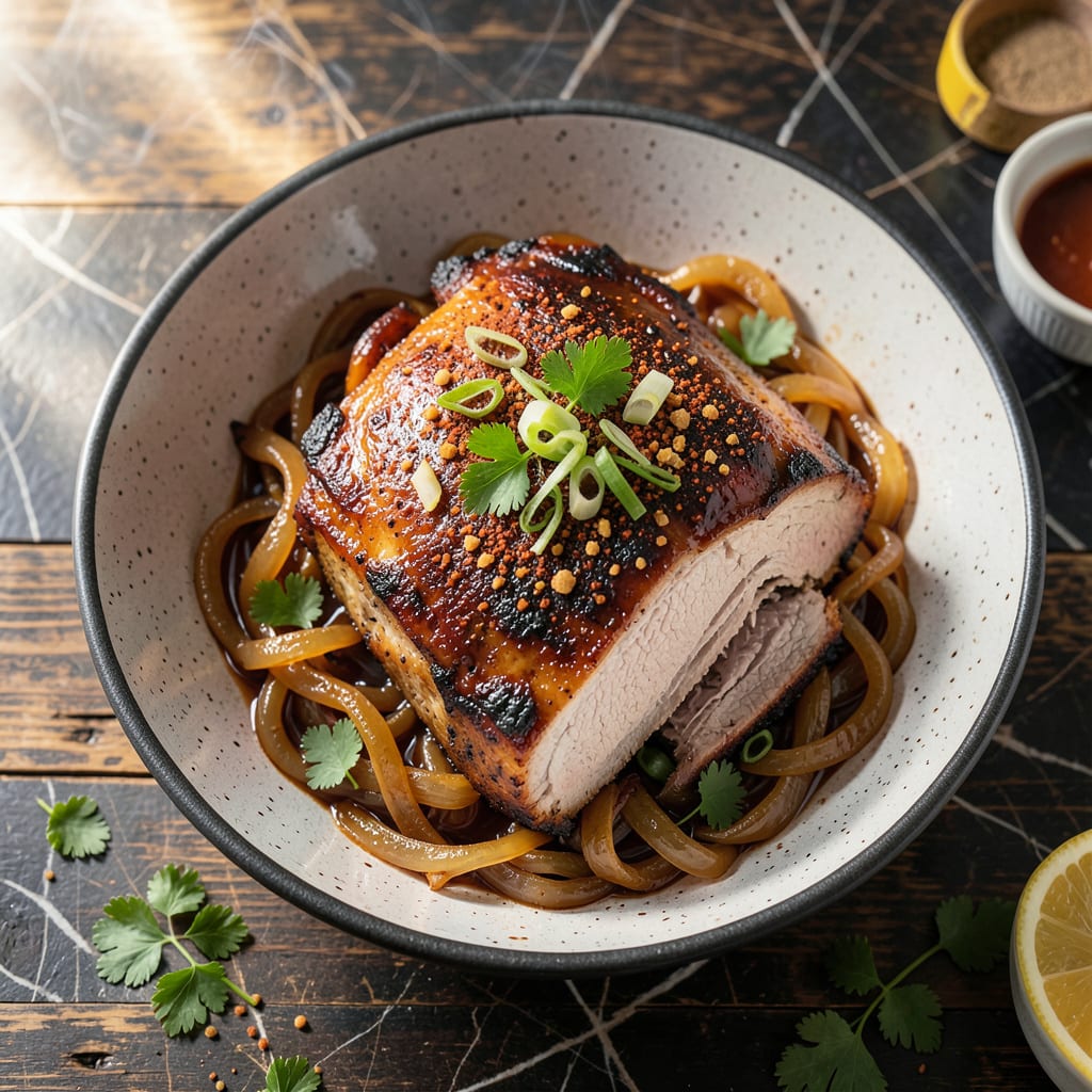 BBQ Pork Shoulder Roast Recipe: Melt In Your Mouth Slow Cooked Wonder illustration with key details