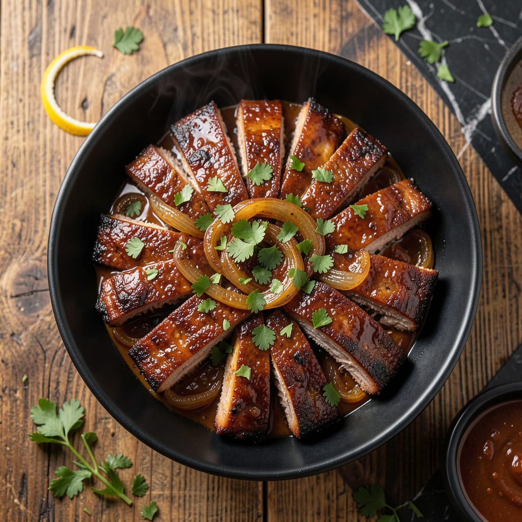 Visual representation of bbq pork spare ribs recipe slow cooker