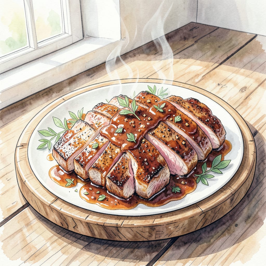 Visual representation of BBQ Pork Steaks Recipe Grill: Tender and Juicy Every Time