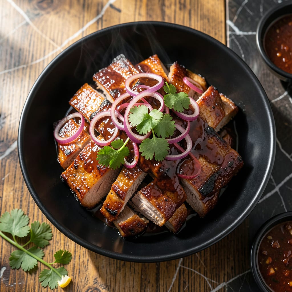 BBQ Pork Strips Recipe: Smoky Sweet Finger Food for Crowds illustration with key details