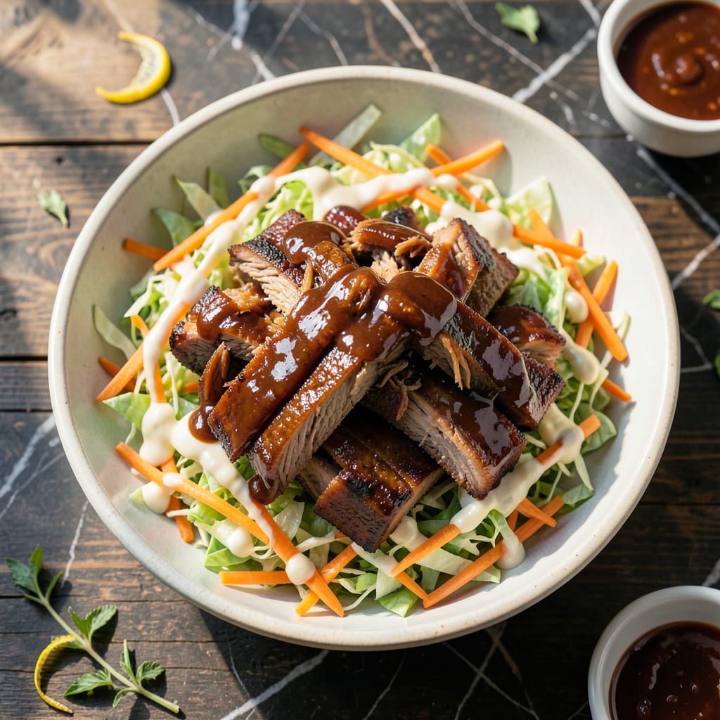 bbq pulled pork coleslaw recipe example with annotations