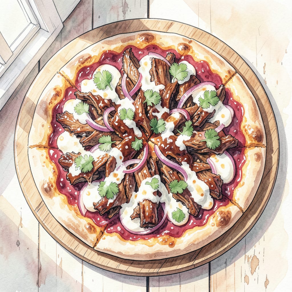 Complete BBQ Pulled Pork Pizza Recipe: BBQ Fusion on a Crispy Crust overview image