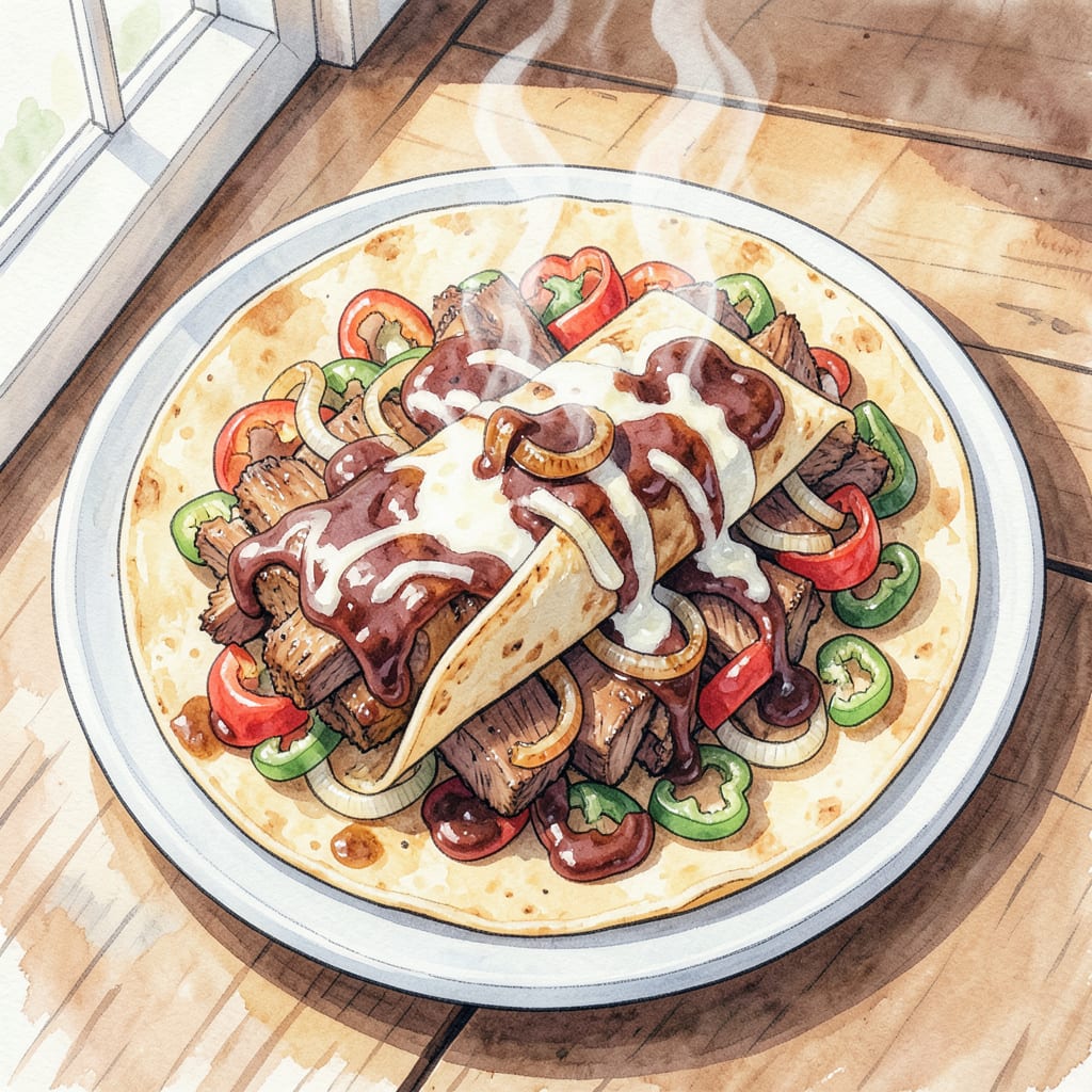 BBQ Pulled Pork Quesadillas Recipe: Smoky Southwestern Fusion example with annotations