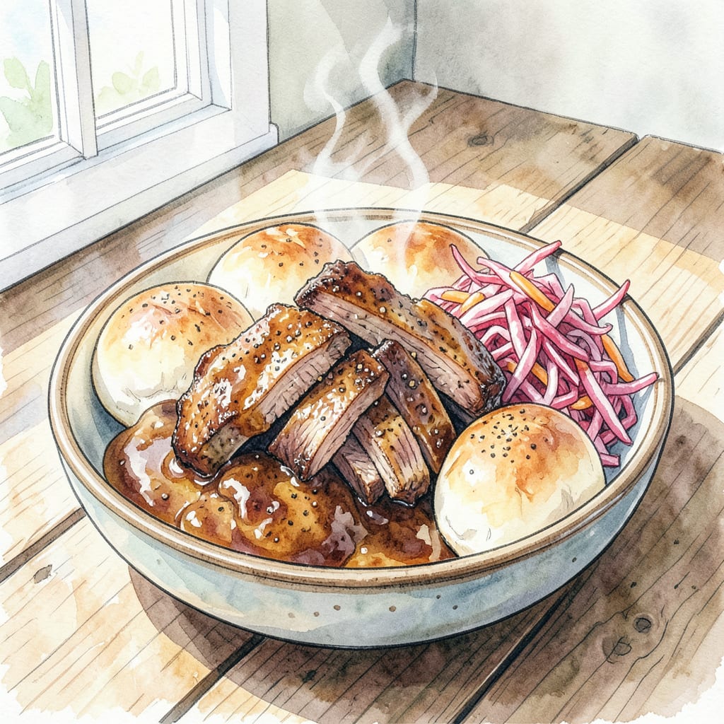 BBQ Pulled Pork Recipe Oven: Tender & Juicy in 3 Hours example with annotations