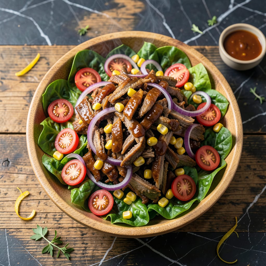 bbq pulled pork salad recipe detailed visual guide