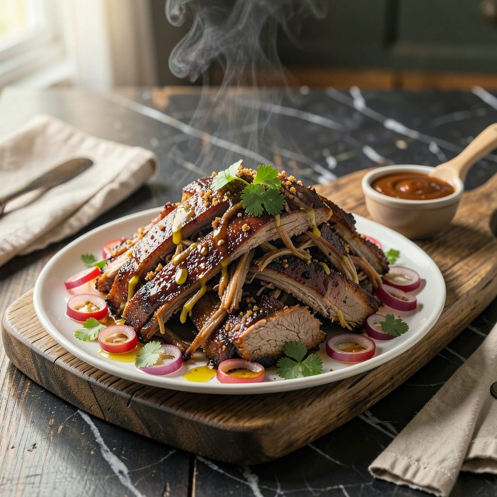 Complete BBQ Pulled Pork Shoulder Recipe: Oak Smoked Tenderness for a Crowd overview image