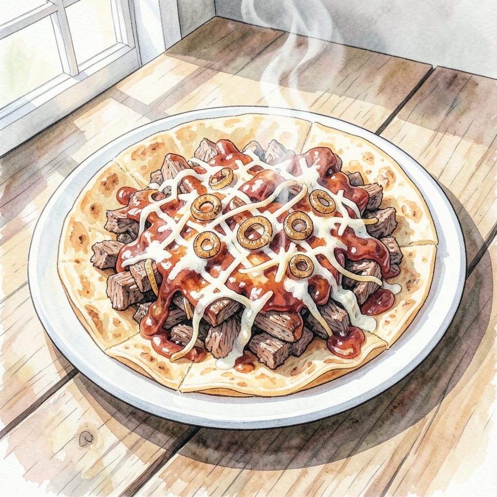 Visual representation of BBQ Quesadilla Recipe Beef: Smoky, Cheesy Perfection