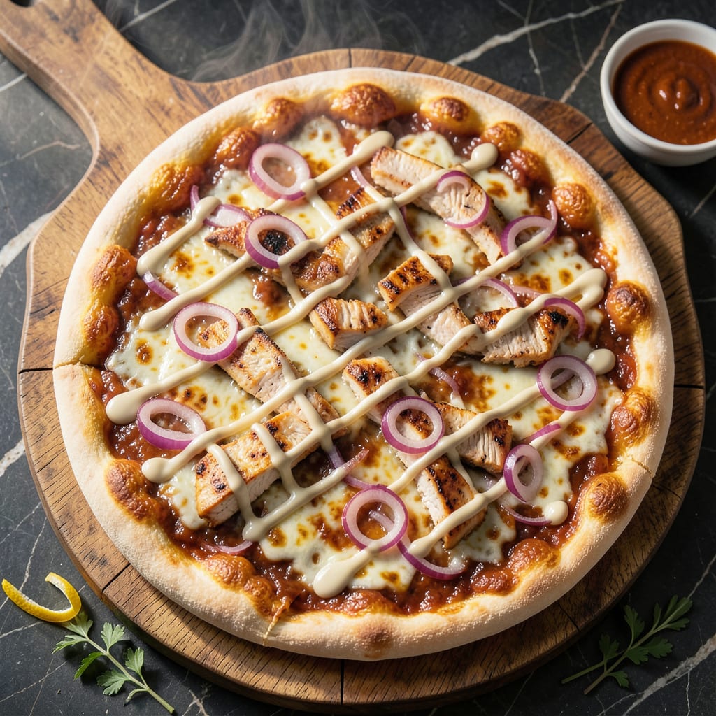BBQ Ranch Pizza Recipe: Tangy Twist on a Classic Favorite illustration with key details