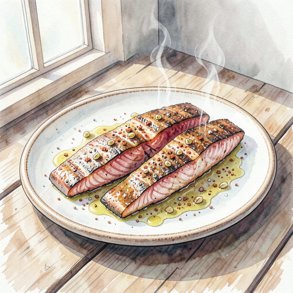 BBQ Red Snapper Recipe: Smoky Flavor with Crispy Skin illustration with key details