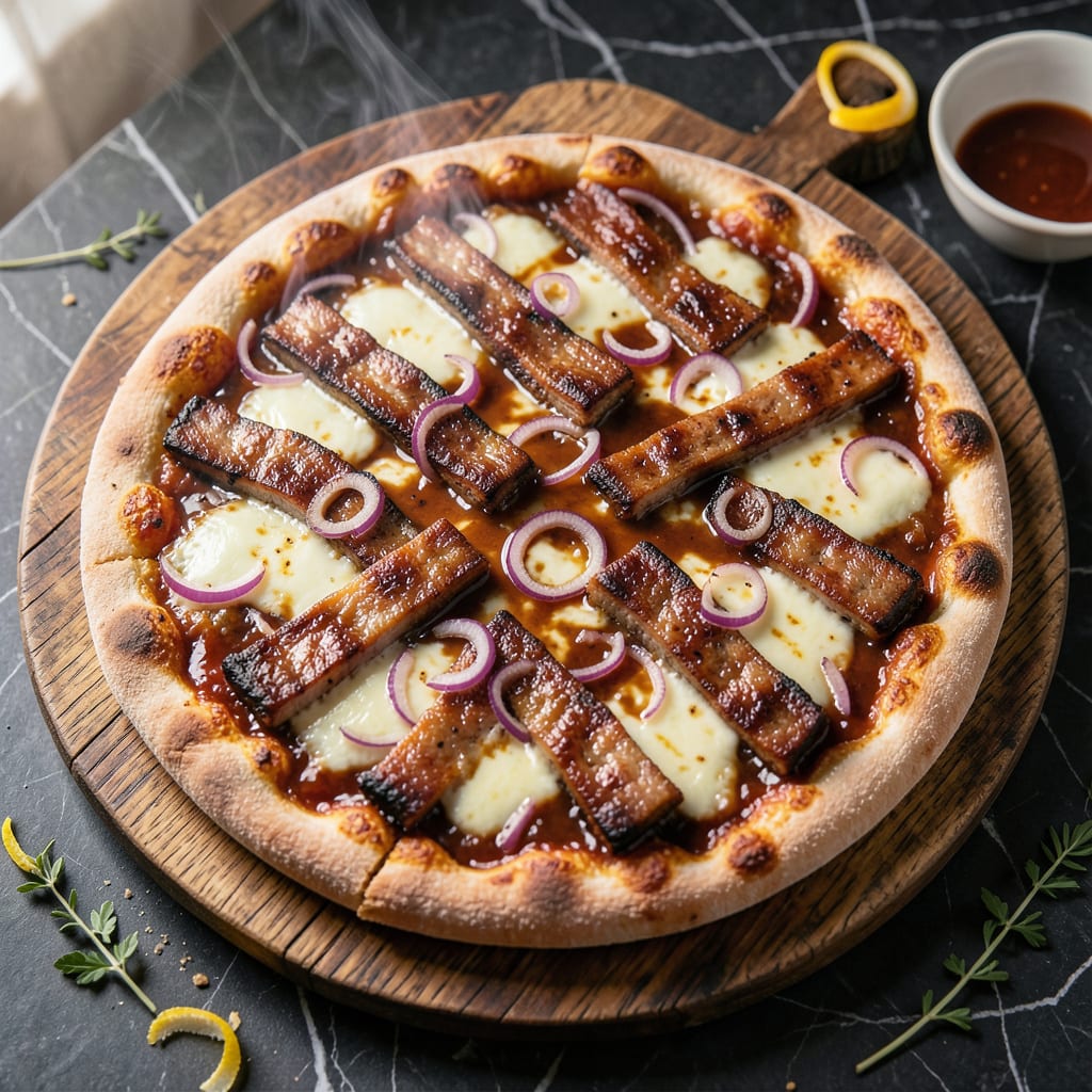 Comprehensive bbq rib pizza recipe visual reference