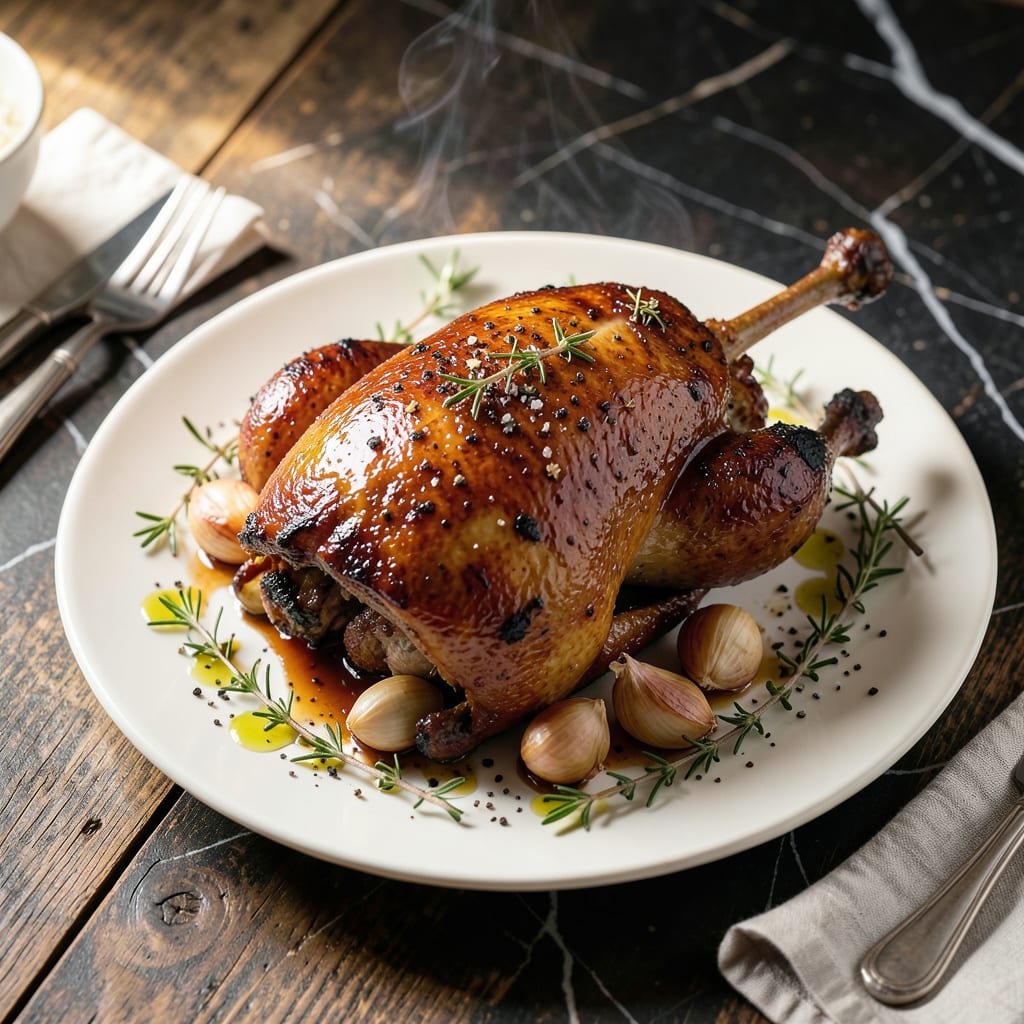 Comprehensive BBQ Roast Duck Recipe: Smoky Crisp Skin Indulgence visual reference
