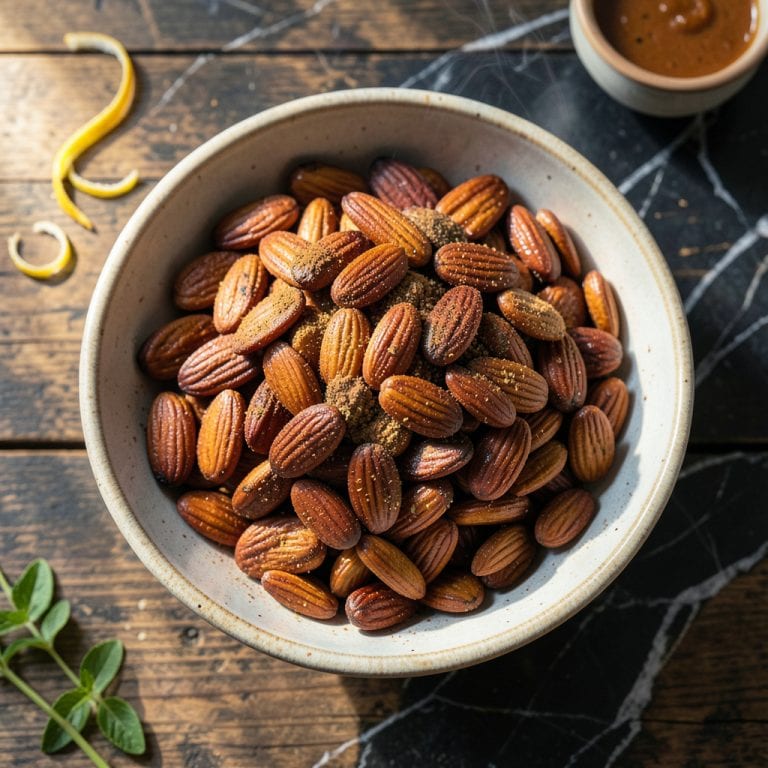 BBQ Roasted Almonds Recipe: Smoky Crunch in Every Handful illustration with key details