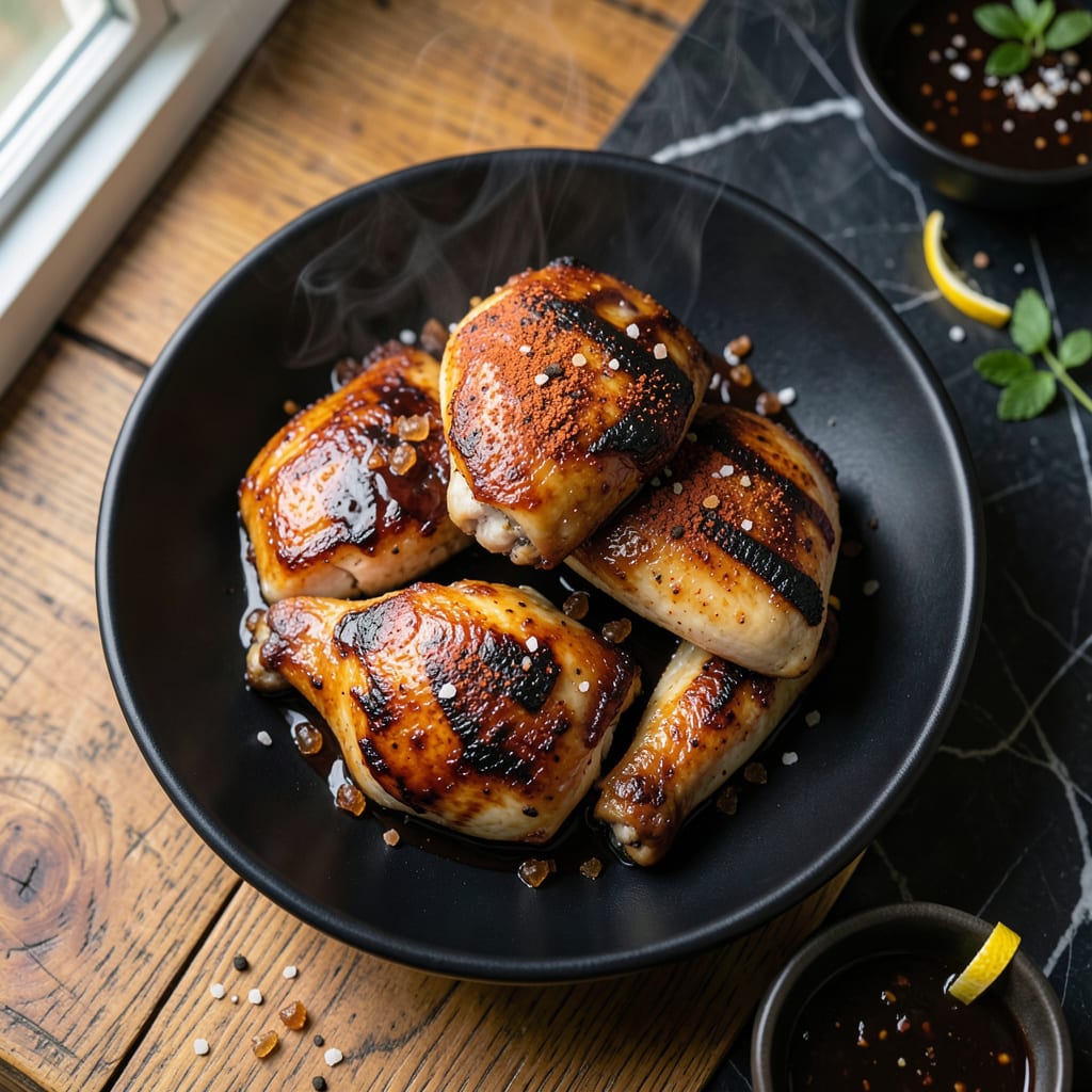 Visual representation of bbq roasted chicken recipe