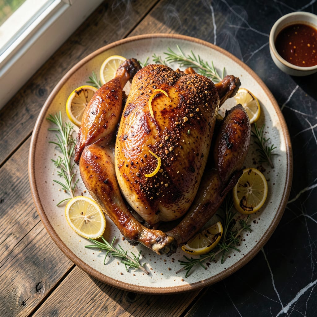 Complete BBQ Rotisserie Turkey Recipe: Smoky Juiciness With Charred Skin overview image