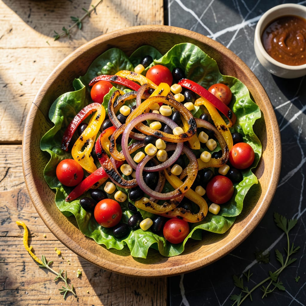 Visual representation of BBQ Salad Recipe: Smoky Sweetness With Charred Veggies
