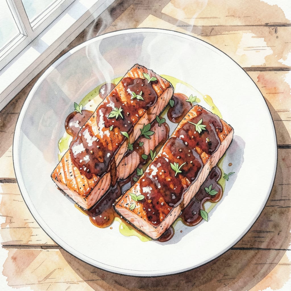 Visual representation of BBQ Salmon Recipe Oven: Perfectly Glazed and Flaky Every Time