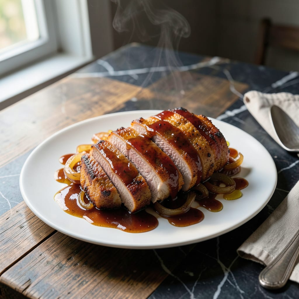 BBQ Sauce Recipe for Pork Belly: Bold Molasses Glaze with Spiced Heat example with annotations