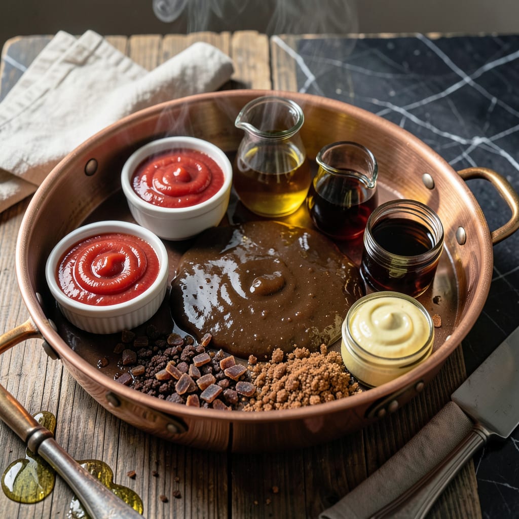 BBQ Sauce Recipe Ingredients: Tangy Sweet Blend for Grill Masters example with annotations