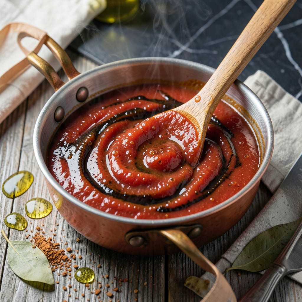 Complete BBQ Sauce Recipe Tomato Sauce: Vinegar Backed Pitmaster Boldness overview image