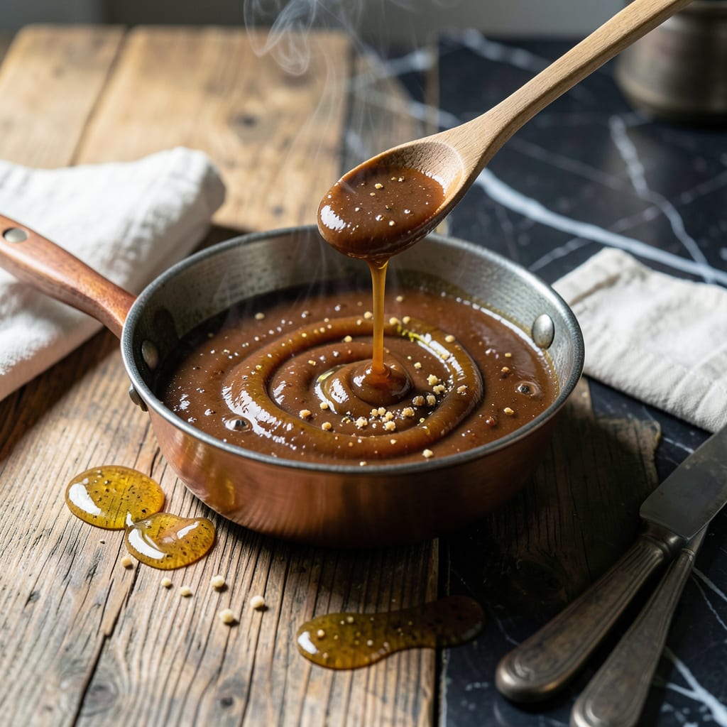Visual representation of bbq sauce recipe without ketchup or tomato