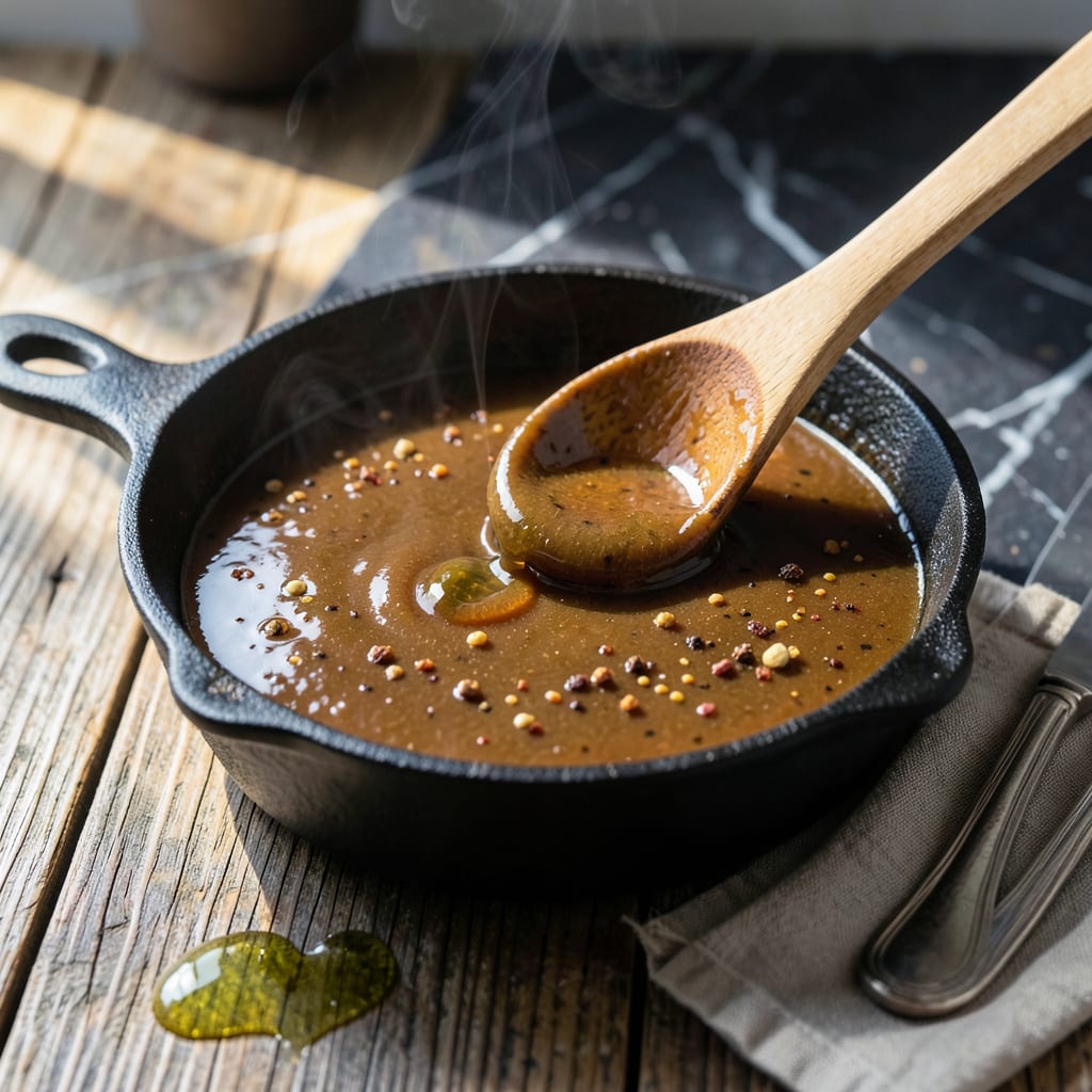 Visual representation of BBQ Sauce Recipe Without Ketchup or Tomato: Bold Vinegar and Molasses Blend