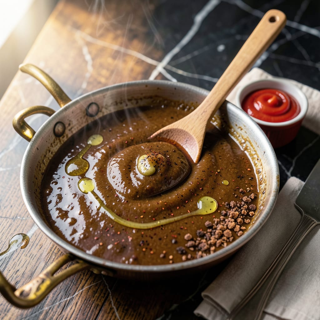 Visual representation of bbq sauce recipe without worcestershire sauce