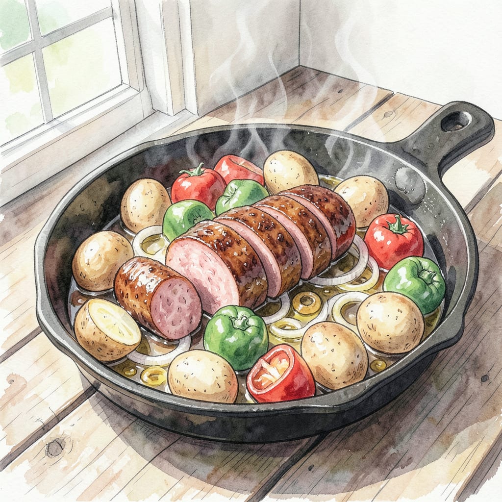 Comprehensive BBQ Sausage and Potatoes Recipe: Hearty One Pan Comfort visual reference