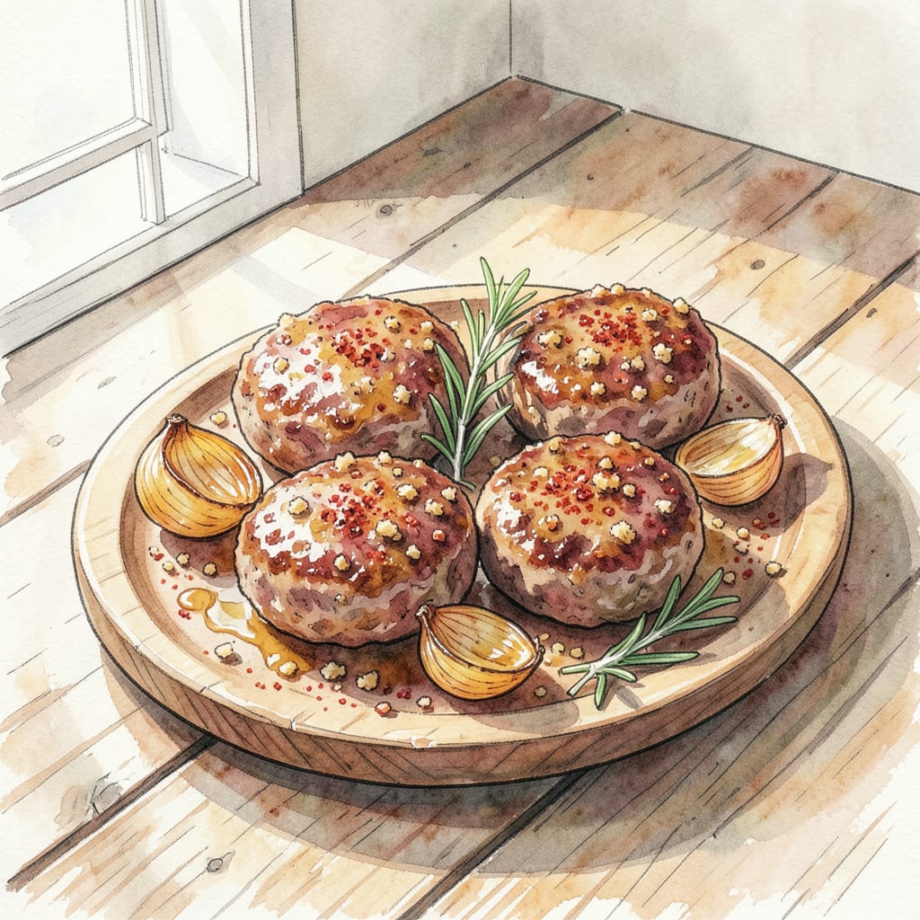 BBQ Sausage Patties Recipe: Spicy Grilled Perfection in Minutes illustration with key details