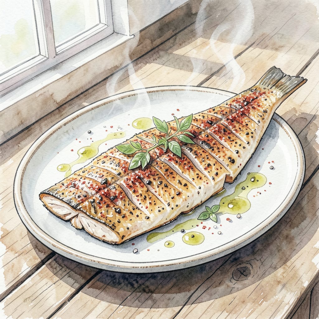 BBQ Sea Bass Recipe: Smoky Flavor with Crispy Skin detailed visual guide