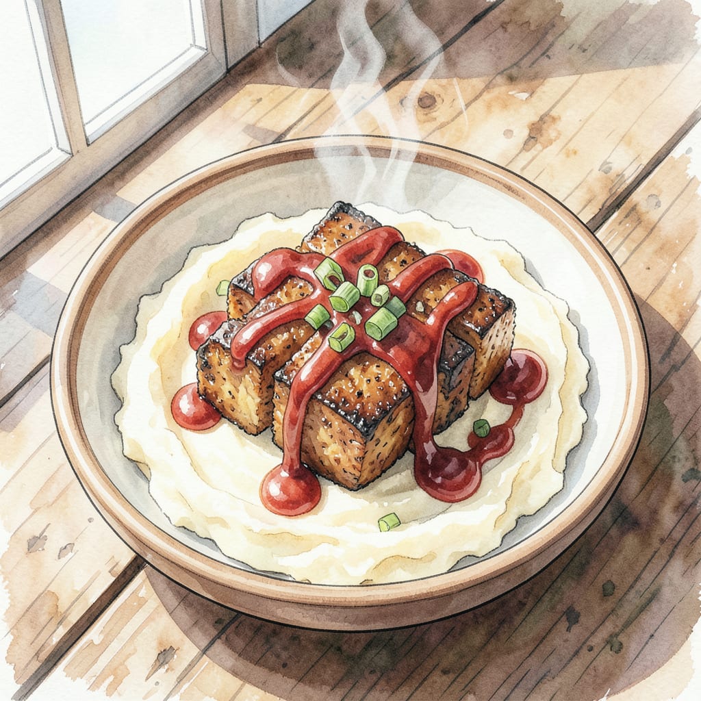 BBQ Seitan Recipe: Meatless Masterpiece with Smoky Flavor illustration with key details