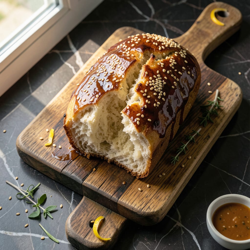 bbq sesame bread recipe detailed visual guide